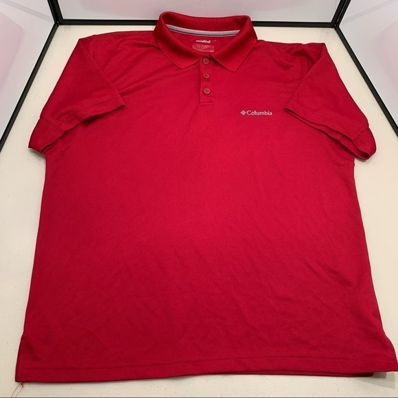 Columbia Other - Columbia Shirt Adult Size Large Red Golf Polo Omni-Shade Sun Protection Men